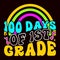 100 Days Of 1st Grade, typography design for kindergarten pre k preschool