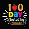 100 days floated by t shirt design