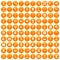 100 disabled healthcare icons set orange