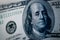 100 dollar banknote with Benjamin Franklin