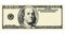 100 Dollar Bill Front with copyspace, isolated for design