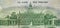 100 dollars banknote closeup macro fragment
