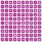 100 earth icons set grunge pink