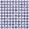 100 favorite work icons hexagon purple