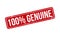 100% Genuine Rubber Stamp. Red 100% Genuine Rubber Grunge Stamp Seal Vector Illustration - Vector