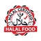 100% Halal, Certified, Quality product stamp / label