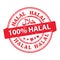 100% Halal - printable stamp / label