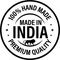 `100% hand made, premium quality, made in india`