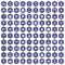 100 handshake icons hexagon purple