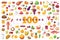 100 highly detailed colored food Icons.