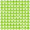 100 home icons set green circle