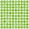 100 horsemanship icons hexagon green