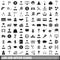 100 job offer icons set, simple style