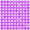 100 keys icons set purple