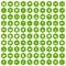 100 landscape icons hexagon green