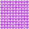 100 leadership icons set purple