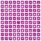 100 lending icons set grunge pink