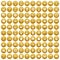 100 loader icons set gold