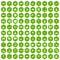 100 lorry icons hexagon green