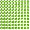 100 lumberjack icons hexagon green