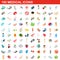 100 medical icons set, isometric 3d style