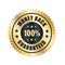 100% Money back Guaranteed, trust badge vector design, Money back Guaranteed