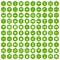 100 motorsport icons hexagon green