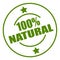 100% natural stamp