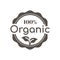 100% Organic colorful vector label