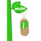 100% organic cork natural tag ,sale label . Vector illustration
