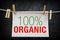 100% Organic label