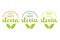 100% Organic stevia or sweet grass logo set