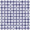 100 paint icons hexagon purple