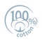 100 percent cotton icon