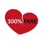 100 percent fake love broken heart