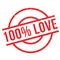 100 percent love rubber stamp