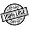 100 percent love rubber stamp