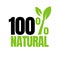 100% percent natural logo design healty food stamp vector illustrations