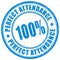 100 percent perfect attendance stamp