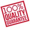 100 percent quality Guarantee typographic stamp