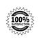 100% Percent Satisfaction Guaranteed Stamp Mark Seal Sign Black and White