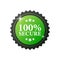 100 percent secure green rubber stamp on white background. Realistic object. Vector illustration.