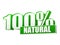 100 percentages natural in 3d letters and block