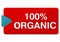 100 percentages Organic button