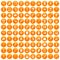100 portable icons set orange