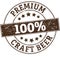 100% premium craft beer stamp