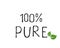 100 Pure label and high quality product badges. Bio healthy Eco food organic, bio and natural product icon. Emblems for cafe, pack