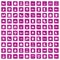 100 rags icons set grunge pink