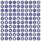 100 reader icons hexagon purple