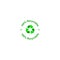 100% recyclable logo, circular label vector graphics